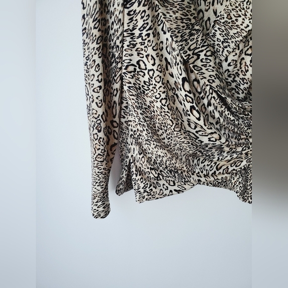 Leopard Print Wrap Top - Picture 6 of 10